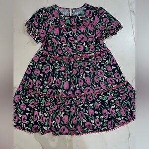 SHEIN purple and Green Floral Mini Dress